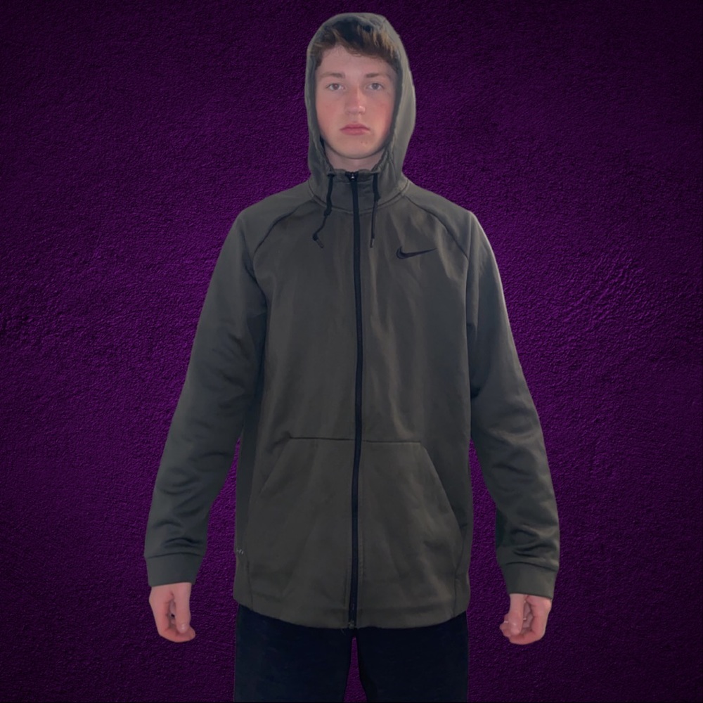 Nike DRI-FIT Green Zip-Up Hoodie